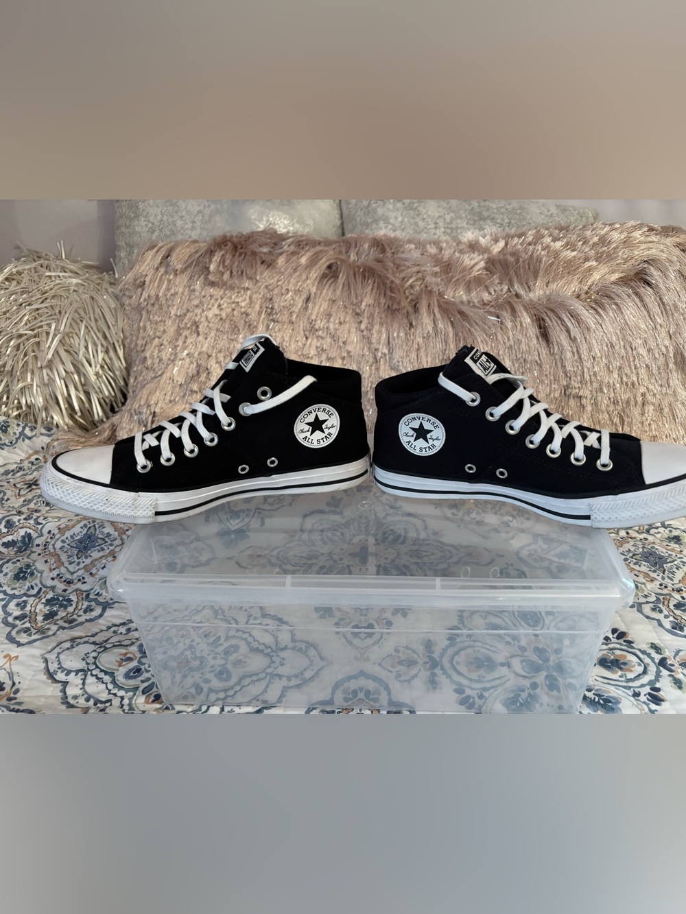 Converse Black & White High Top Sneakers